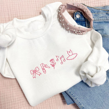 Embroidered Dance Icon Sweatshirt | Cute Dance Top | Gift for Dancer | Gemma Crewneck Sweatshirt | Dance Mom Sweatshirt